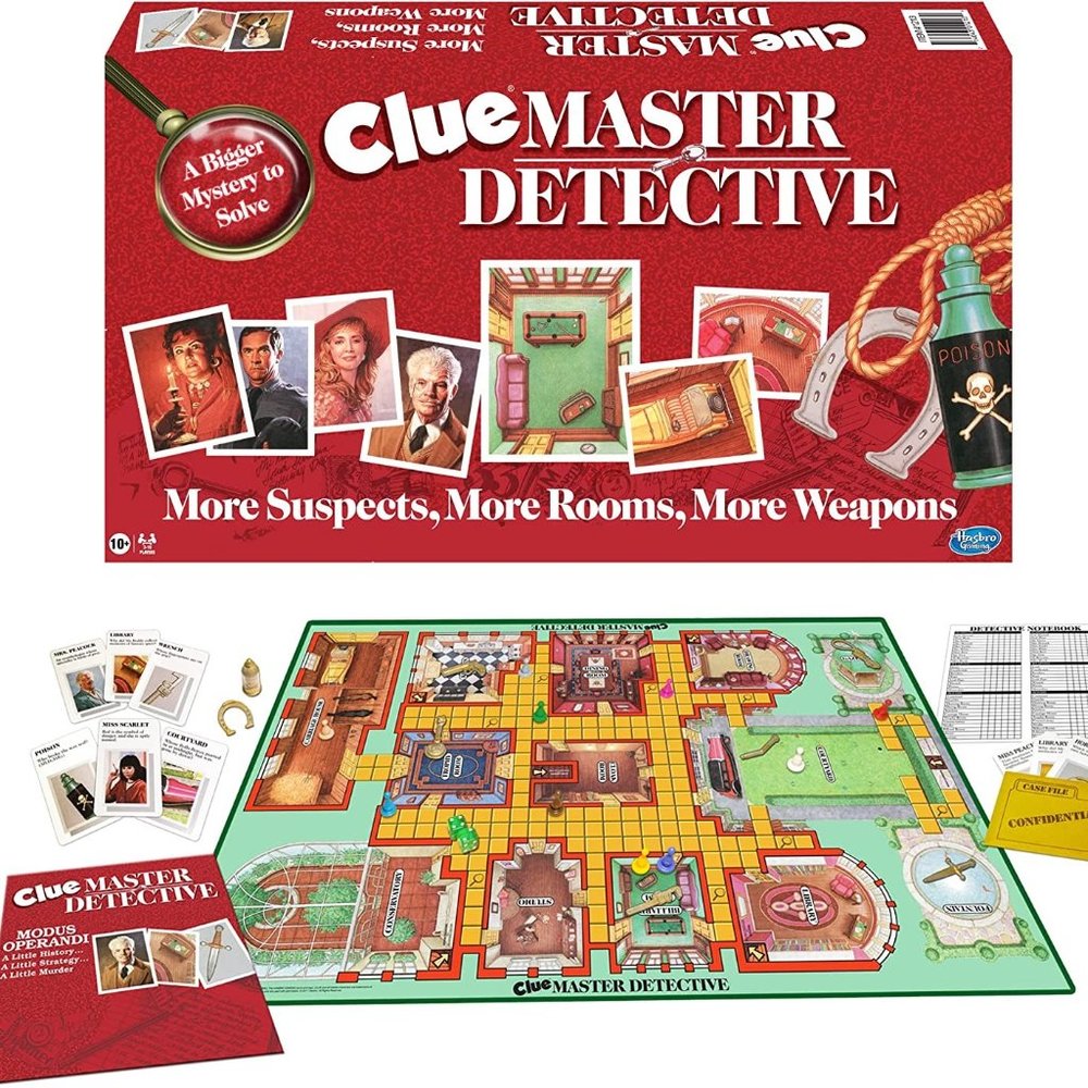 Clue Master Detective Mystery Board Game Winning Moves Complete New Ages 10+